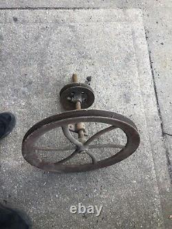 Historical Artifact Iron Dumbwaiter Pulley And Brackets
