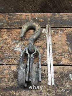 Huge Vintage Cast Iron Pulley Hand Forged Lot