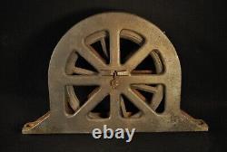 LARGE 1920's THEATER PULLEY / ARMSTRONG POWER STUDIOS A. R. P. O. / HEAVY CAST IRON
