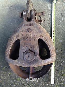 LARGE LAMB No. 4312 Snatch Block Cast Iron. Tackle, Rigging, Logging Pulley