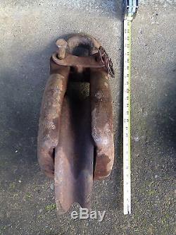 LARGE LAMB No. 4312 Snatch Block Cast Iron. Tackle, Rigging, Logging Pulley
