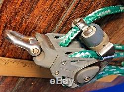 LEWMAR 40MM MAIN SHEET, VANG 51 PULLEY BLOCK/TACKLE With40' NEW LINE