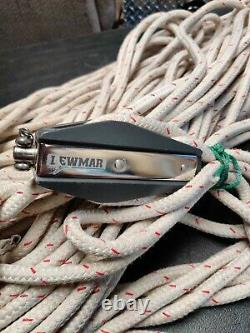 LEWMAR PULLEY BLOCK/TACKLE With 233' OF Arborist Climbing Rope (READ) #2