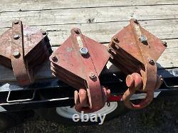 LOT OF 4 Crosby Western SNATCH BLOCKS TACKLE PULLEYS