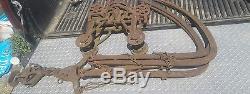 LOUDEN (IRON CLAW) Hay Trolley Carrier Grapple Forks Harpoon Patina, Fairfield, Ia