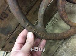 Large Antique Industrial Cast Iron 13 1/2 OPEN/CLOSE DOOR KNOB-repurpose-decor