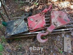 Large Antique Industrial Iron Block and Tackle 3 Pcs. Lot Steampunk
