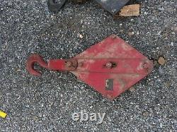 Large Antique Industrial Iron Block and Tackle 3 Pcs. Lot Steampunk