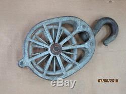 Large Very Decorative Forged Pulley Over 30lbs
