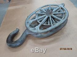 Large Very Decorative Forged Pulley Over 30lbs