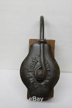 Large Vintage Heavy 1856 Greely Pulley, Barn Industrial Restored Cast Iron