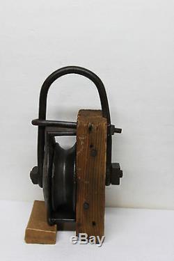 Large Vintage Heavy 1856 Greely Pulley, Barn Industrial Restored Cast Iron
