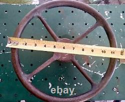 Large Vintage Industrial Brass Wheel Belt Pulley Nautical Bell Barn Conveyor