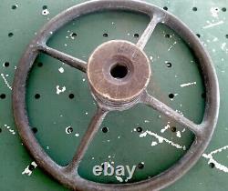 Large Vintage Industrial Brass Wheel Belt Pulley Nautical Bell Barn Conveyor