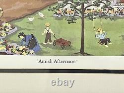 Limited Edition Joan Boyer Kopp Matted Framed Print Amish Afternoon Signed