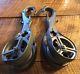 Long Neck Sling Pulleys For Hay Trolley Cast Iron Farm Barn Tool 13 Bookends