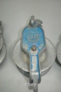 Lot Of 4 Sherman Reilly Pulley Aluminum Snatch Block Pulley 2500 Lb