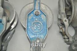 Lot Of 4 Sherman Reilly Pulley Aluminum Snatch Block Pulley 2500 Lb