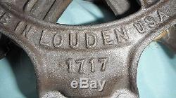 Louden ADJUSTABLE (1717/ 1804) Cast Iron Senior Hay Trolley BIG! BIG! BIG