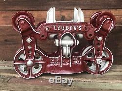 Louden Antique Hay Trolley Pulley Cast Iron Farm Barn Tool