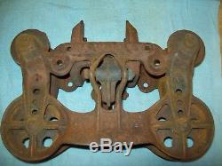 Louden Hay Trolley Cast Iron Antique Vintage Pulley Barn Carrier Rustic Lot 2