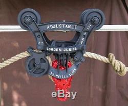 Louden Junior Adjustable Barn Hay Carrier Trolley+#125 Drop Pulley+rope+track