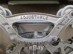 Louden Senior Adjustable Barn Hay Carrier Trolley+center Drop Pulley+cast Iron
