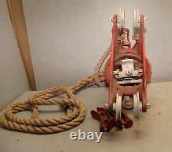 Louden Senior hay trolley pulley rope hanger collectible 1804 repurpose light