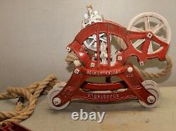 Louden Senior hay trolley pulley rope hanger collectible 1804 repurpose light