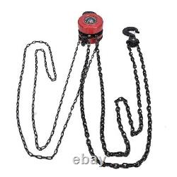 Manual Chain Hoist Block and Tackle 5 Ton Winch Capacity Engine Lift Puller Fall
