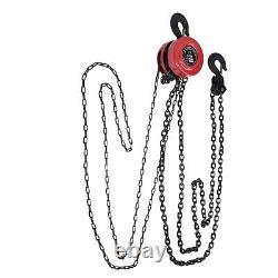 Manual Chain Hoist Block and Tackle 5 Ton Winch Capacity Engine Lift Puller Fall