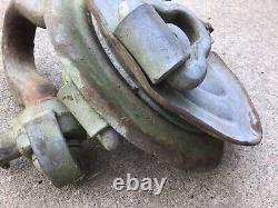 Metal Block & Tackle Pulley. Sherman & Reilly Inc. Bell System B. Swivel Hook