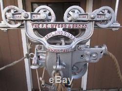Myers H-480 Sure-lock Adjustable Hay Carrier-trolley Sling Unloader+drop Pulley