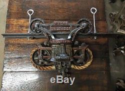 Myers Myer's Unloader Antique Hay Barn Carrier Trolley with Pulley and track