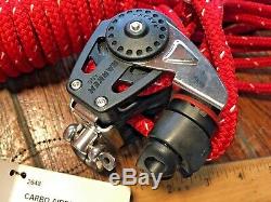 NEW! HARKEN 61 LOW PROFILE 40MM CARBO MAIN SHEET, VANG, BLOCK/TACKLE With40' LINE