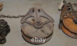 Ney & Myers pulley lot collectible Boss hook catch barn trolley parts tool lot