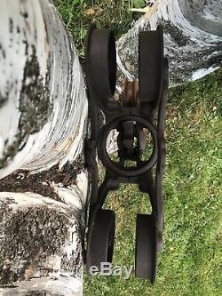 Ney Restored Hay Trolley Carrier Antique Vintage Farm Barn Pulley Iron Rustic