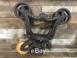 Ney Restored Hay Trolley Carrier Antique Vintage Farm Barn Pulley Iron Rustic