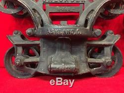 Nice Antique Myers Rotating Loader Unloader Barn Hay Trolley with Pull (SS1027996)