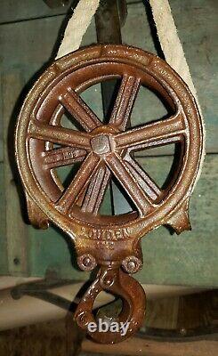 Nice Old A59 Louden Hay Trolley Rope Pulley