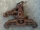 Old Antique Myers Hay Barn Trolley Cast Iron Carrier Pulley Steampunk