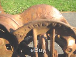 Old Barn Cast Iron Tool Louden Junior Hay Trolley Fairfield Iowa 1899 Pulley