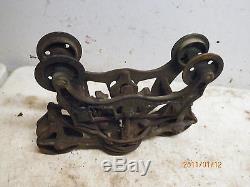 Old Diamond Hay Barn Trolley Carrier with Insert Pulley Provan PA