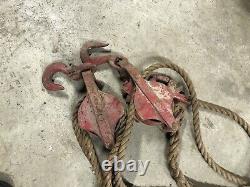 Old Fashioned Double Rope Barn Pulley System Rustic Amish Barn Decor