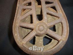 Old Vtg Antique Collectible MK Cast Iron Pulley Tool