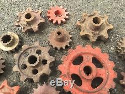 Old Vtg Antique Industrial Wheel Gear Sprocket Metal Steampunk Art Lot Of 19