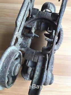 Old Vtg Antique Myers Hay Trolley Carrier Barn Unloader Rustic Farm Tool