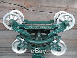 Original Antique F. E Myers & Bro Ornate Early Hay Trolley Ashland Oh Pat 1884