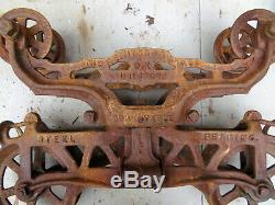 Original Antique Myers OK Unloader Hay Trolley Primitive Rustic Barn