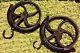PAIR OF PULLEY'S Well or Rustic Farm Hay Loft Hanging Hook Primitive